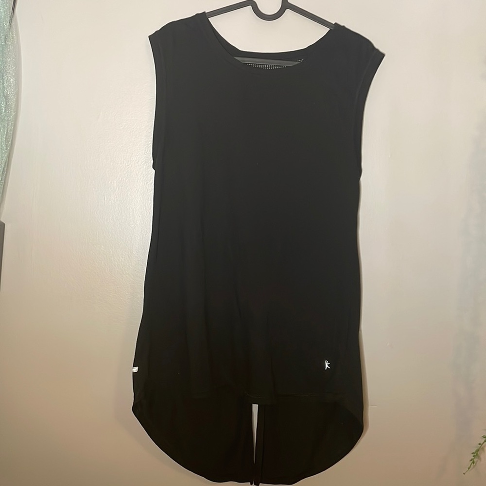 Black Tank with split and mesh back( as shown in pictures)